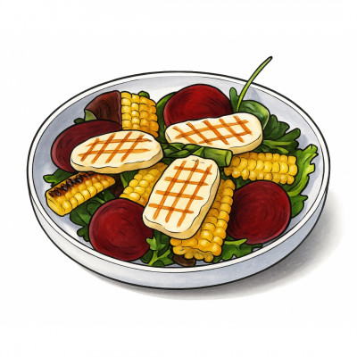 Halloumi salát